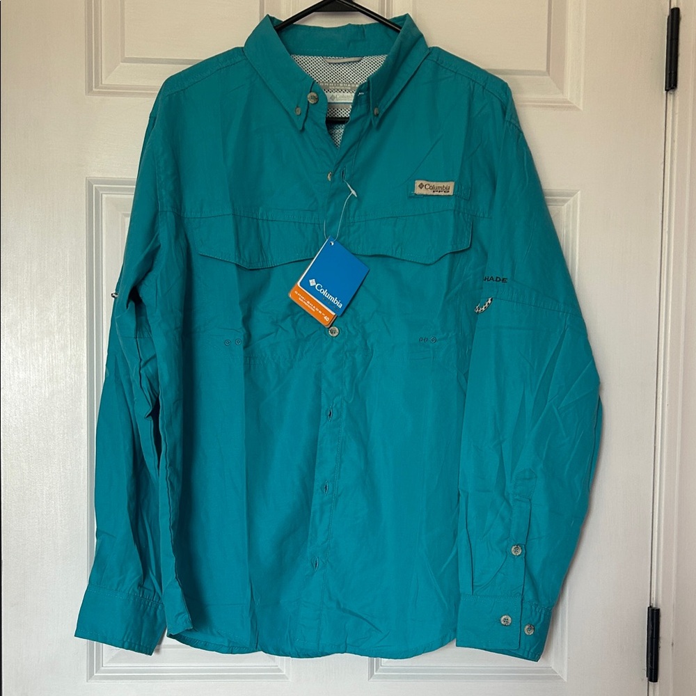 Columbia PFG Men's Teal Button-Up